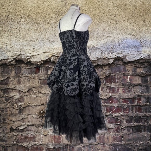 Hell Bunny Burlesque Victorian Lavintage Gothic Tulle Prom Ball Wedding Dress - Picture 7 of 9